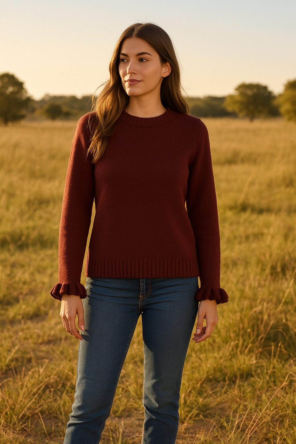 Blusa Tricot Gregga com Babados