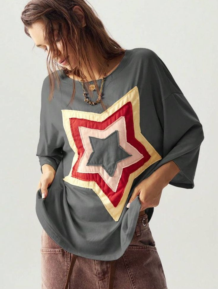 Camiseta manga curta estrela