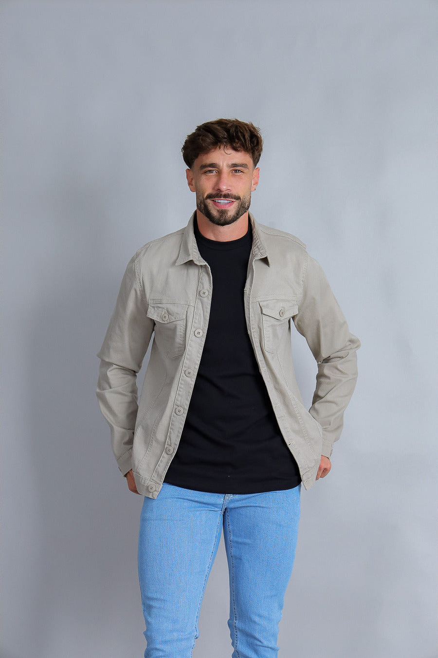 JAQUETA SARJA 211 CINZA P