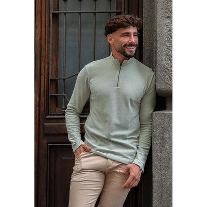 SUETER GOLA ALTA C/ ZIPER 8278 BEGE M
