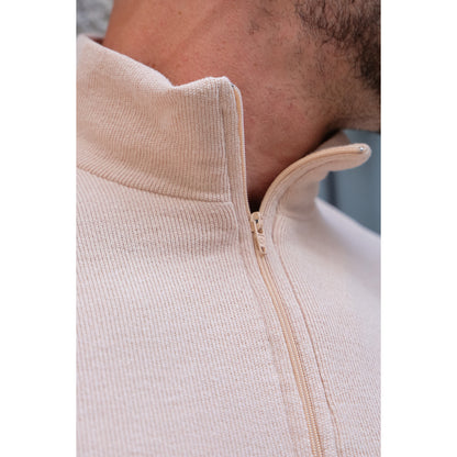 SUETER GOLA ALTA C/ ZIPER 8278 BEGE M