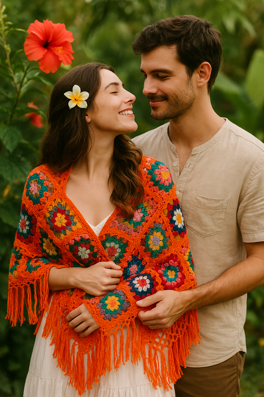 Xale Mandala Gregga – Crochê & Cores com Alma