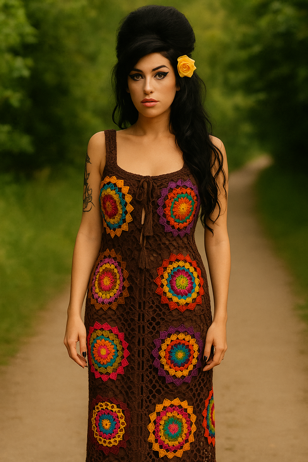 Vestido Mandala Boho em Crochê