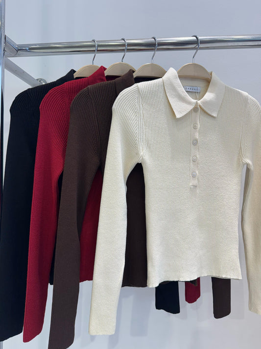 Blusa Canelada com Gola – Gregga
