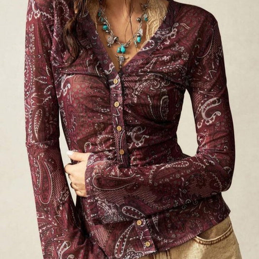 Camisa Boho transparencia