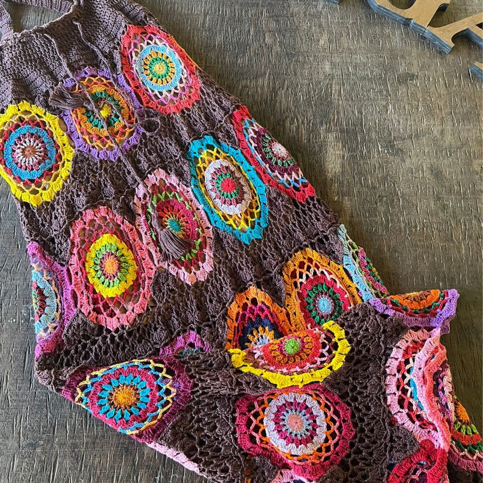 Vestido Mandala Boho em Crochê