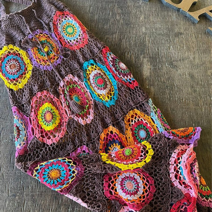 Vestido Mandala Boho em Crochê