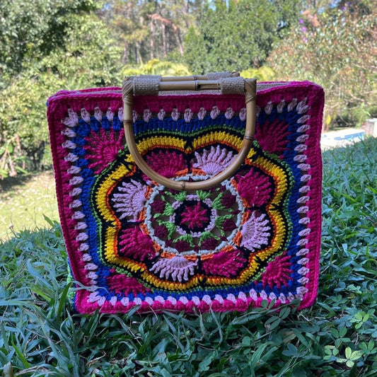 Bolsa Crochê Mosaico