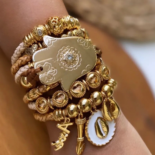 Bracelete Hamsa Dourado