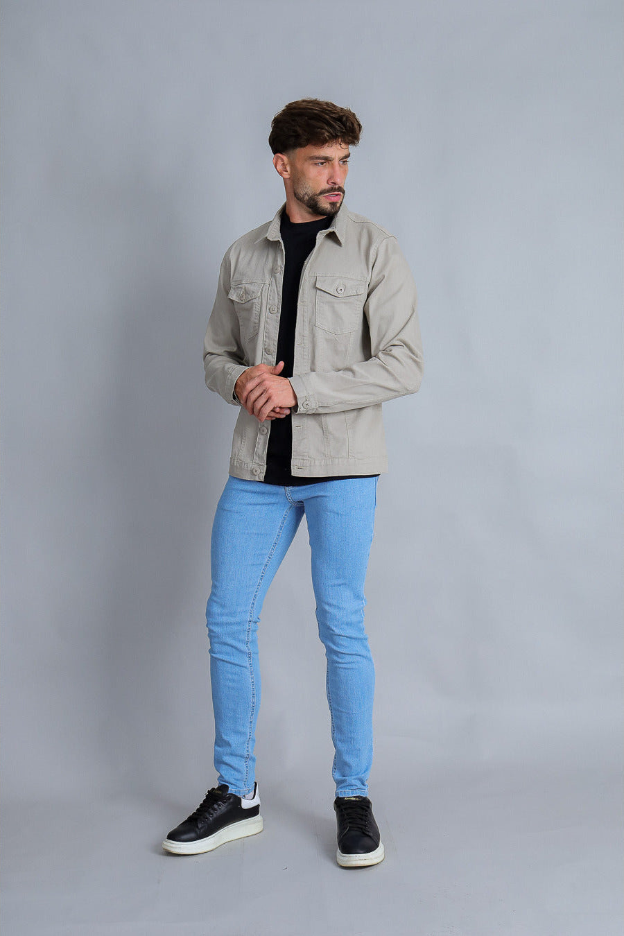 JAQUETA SARJA 211 CINZA P