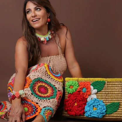 Vestido Mandala Boho em Crochê